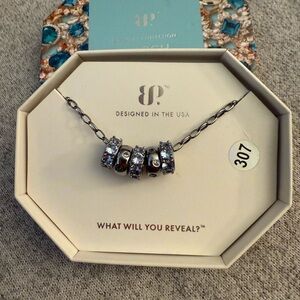 Elegant Silver Necklace with Blue Accents